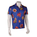 Speak No Evil 2024 Movie Paddy Blue Printed Shirt Party Carnival Halloween Cosplay Costume