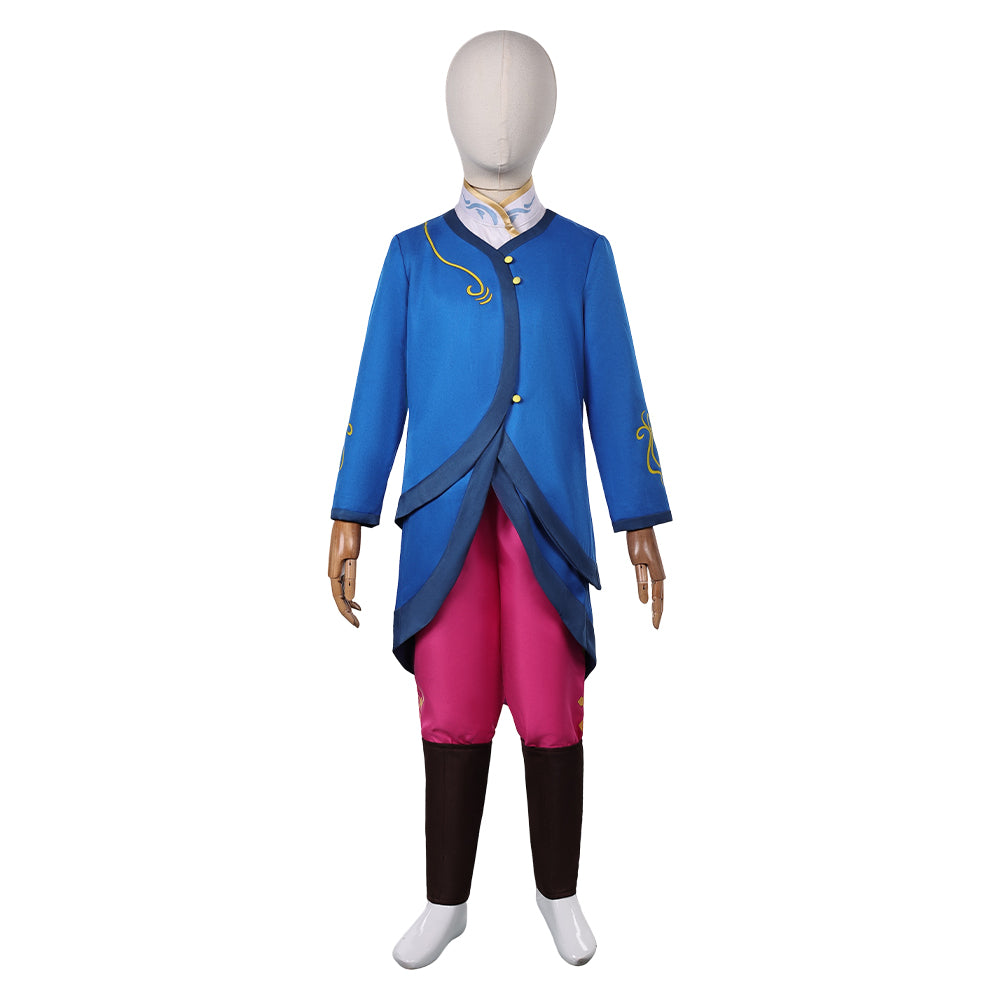 Spellbound (2024) Princess Ellian Kids Children Blue Outfit Carnival  Halloween Cosplay Costume