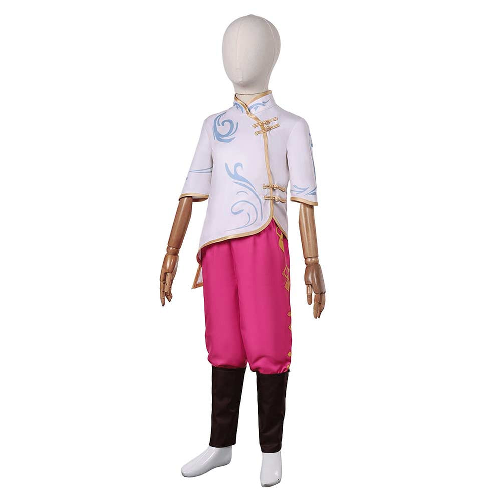 Spellbound (2024) Princess Ellian Kids Children White Outfit Carnival  Halloween Cosplay Costume