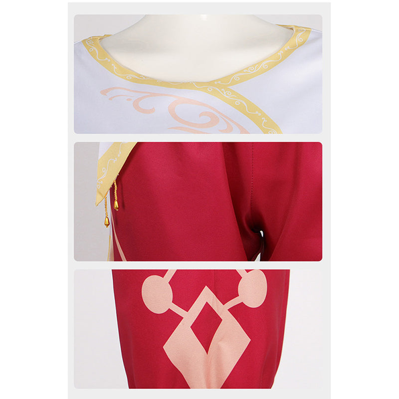 Spellbound (2024) Princess Ellian Women Red Outfit Carnival Halloween Cosplay Costume