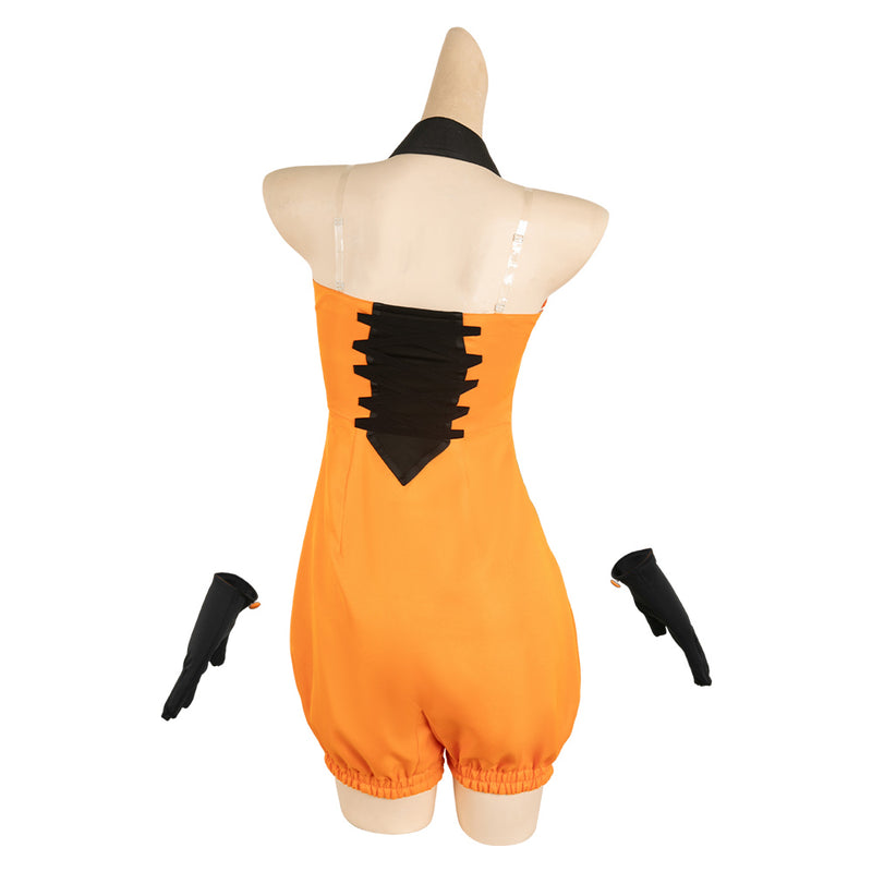 Splatoon Game Callie Women Orange Outfit Party Carnival Halloween Cosplay Costume