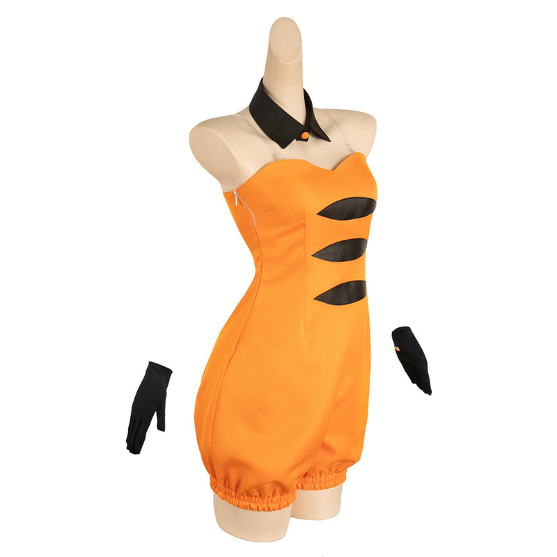 Splatoon Game Callie Women Orange Outfit Party Carnival Halloween Cosplay Costume