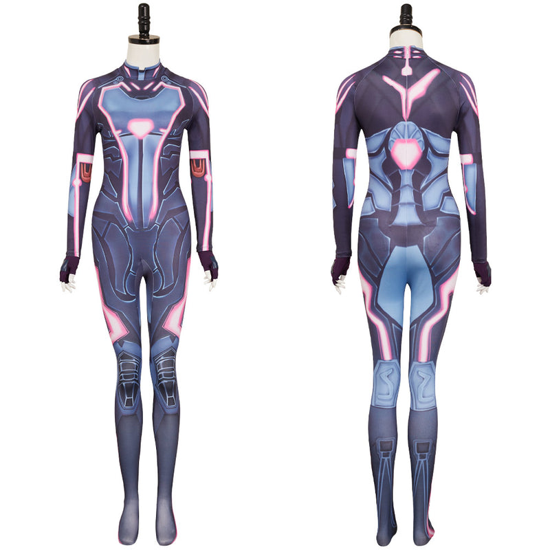 Split Fiction Mio Women Sci-fi Blue Jumpsuit Carnival Halloween Cosplay Costume