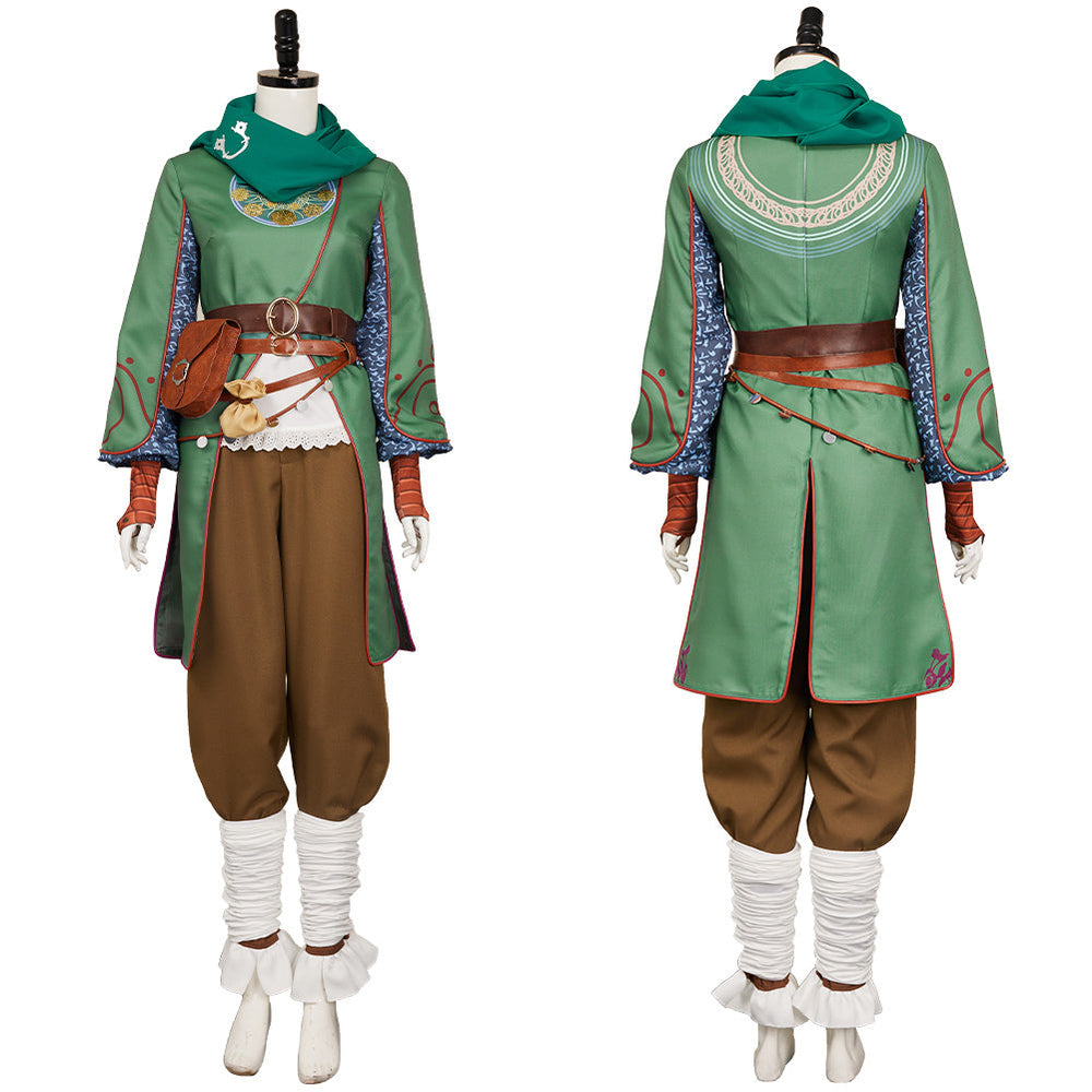 Split Fiction Zoe Women Green Outfit Carnival Halloween Cosplay