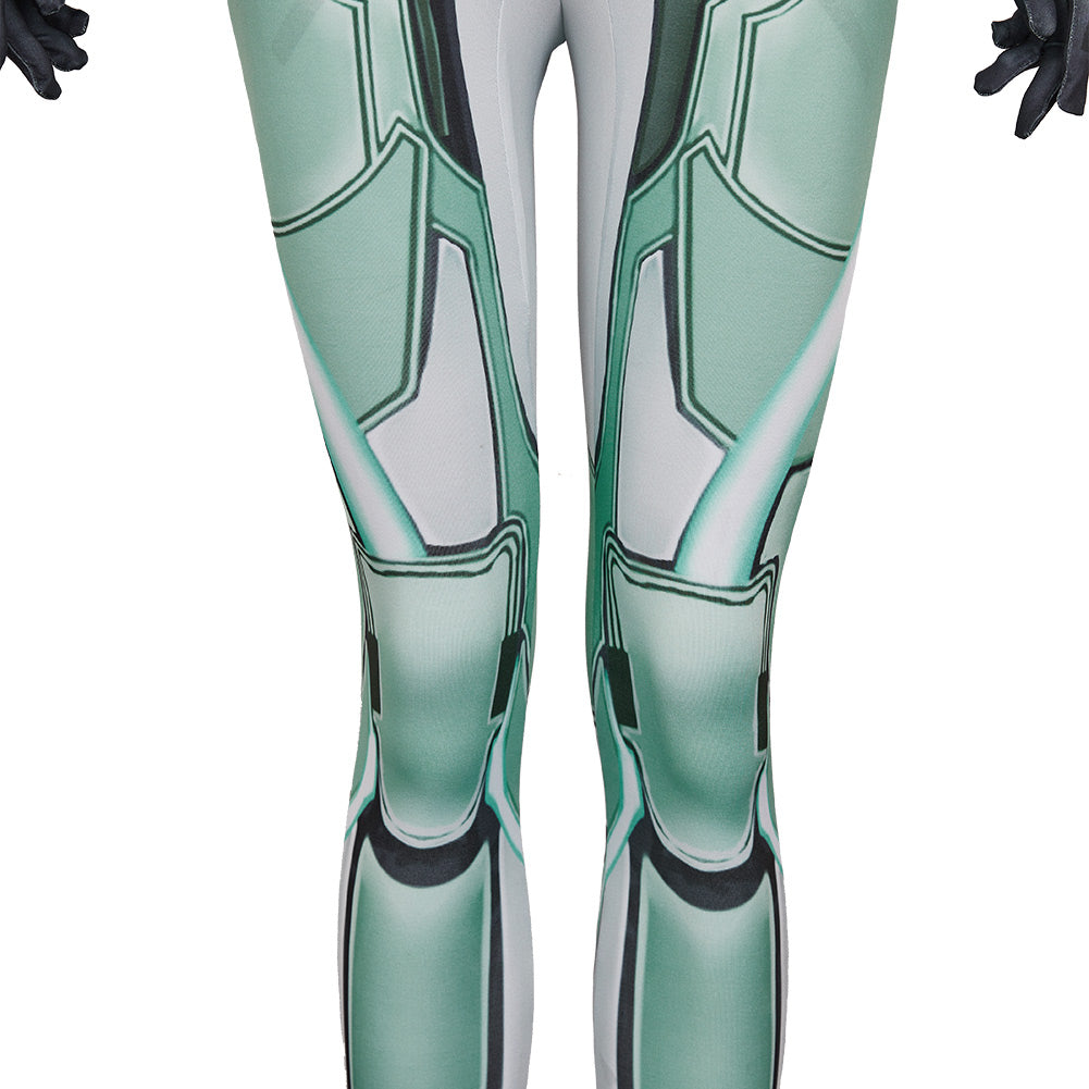 Split Fiction Zoe Women Green Outfit Carnival Halloween Cosplay Costume