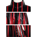 Fate/Stay Night Sakura Matou Women Black And Red Striped Long Dress Cosplay Costume