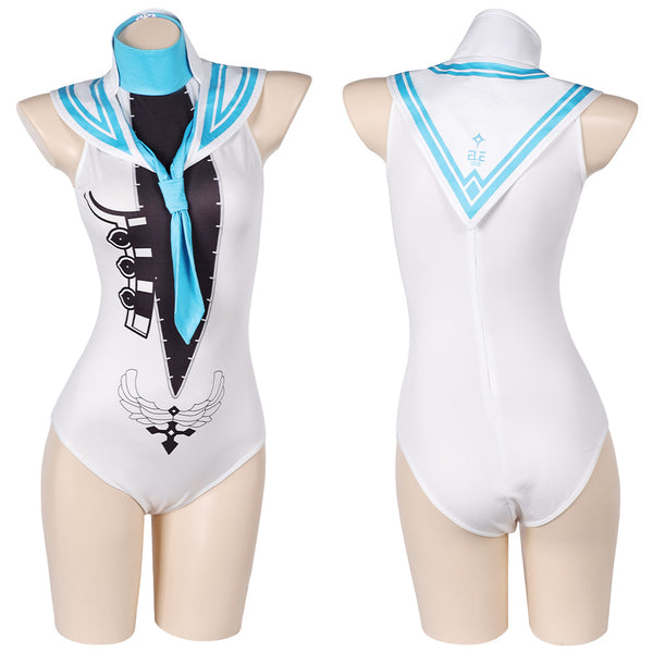 Stellar Blade Game Eve Women Blue One-piece Swimsuit Party Carnival Halloween Cosplay Costume