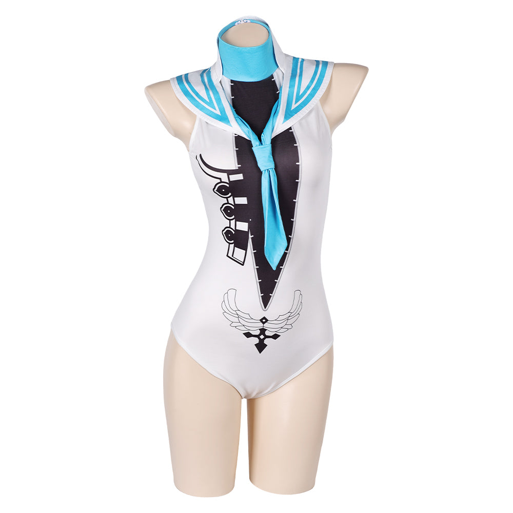Stellar Blade Eve Women White Ocean Maid Swimsuit Party Carnival Halloween Cosplay Costume
