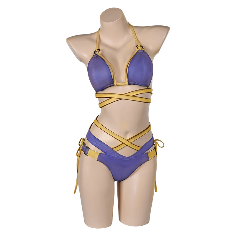 Stellar Blade Game Eve Women Purple Bikini Set Swimsuit Party Carnival Halloween Cosplay Costume