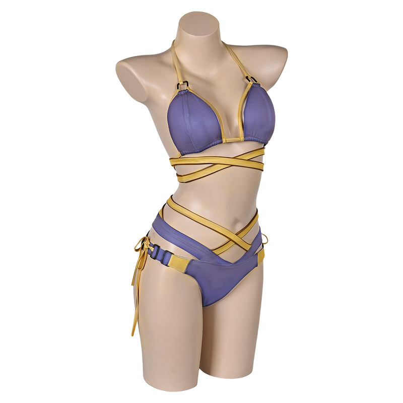 Stellar Blade Game Eve Women Purple Bikini Set Swimsuit Party Carnival Halloween Cosplay Costume