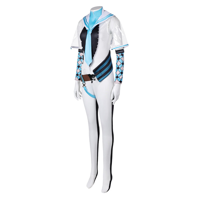 Stellar Blade Game Eve Women White Blue Combat Suit Party Carnival Halloween Cosplay Costume