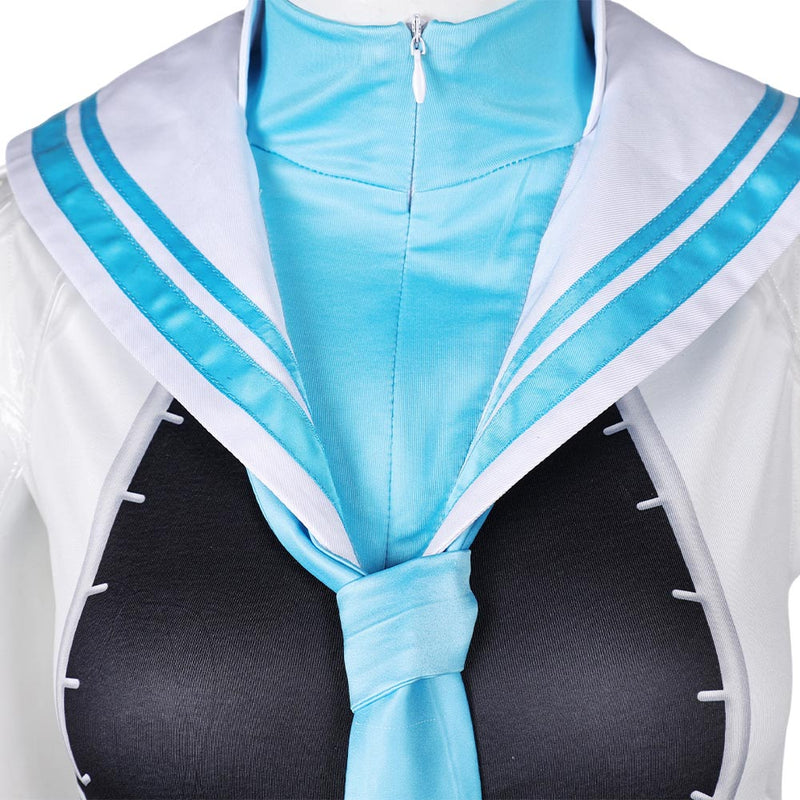 Stellar Blade Game Eve Women White Blue Combat Suit Party Carnival Halloween Cosplay Costume