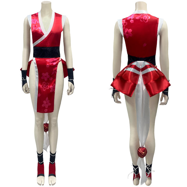 Street Fighter Mai Shiranui Women Red Outfit Carnival Halloween Cosplay Costume