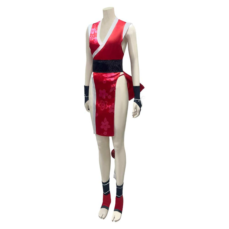 Street Fighter Mai Shiranui Women Red Outfit Carnival Halloween Cosplay Costume