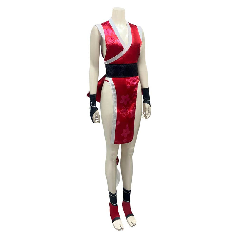 Street Fighter Mai Shiranui Women Red Outfit Carnival Halloween Cosplay Costume