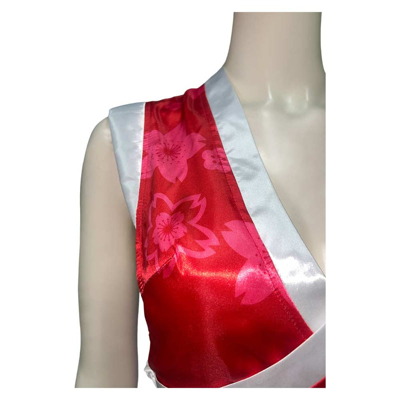 Street Fighter Mai Shiranui Women Red Outfit Carnival Halloween Cosplay Costume