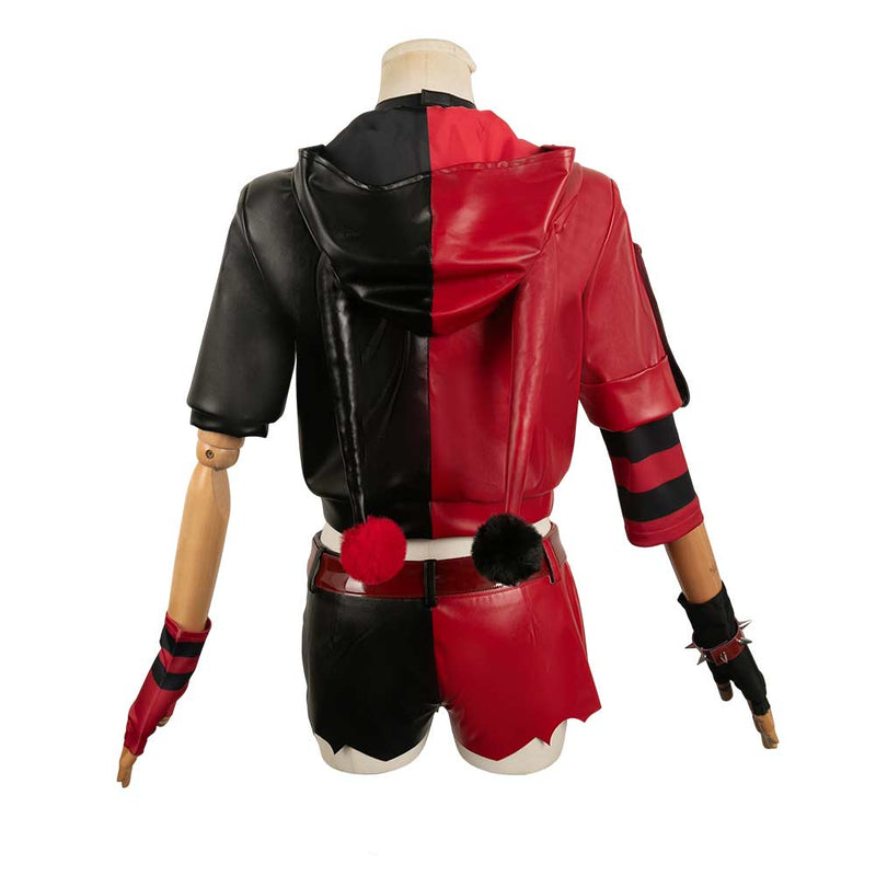 Suicide Squad Isekai 2024 TV Harley Quinn Women Black And Red Full Set Outfit Cosplay Costume