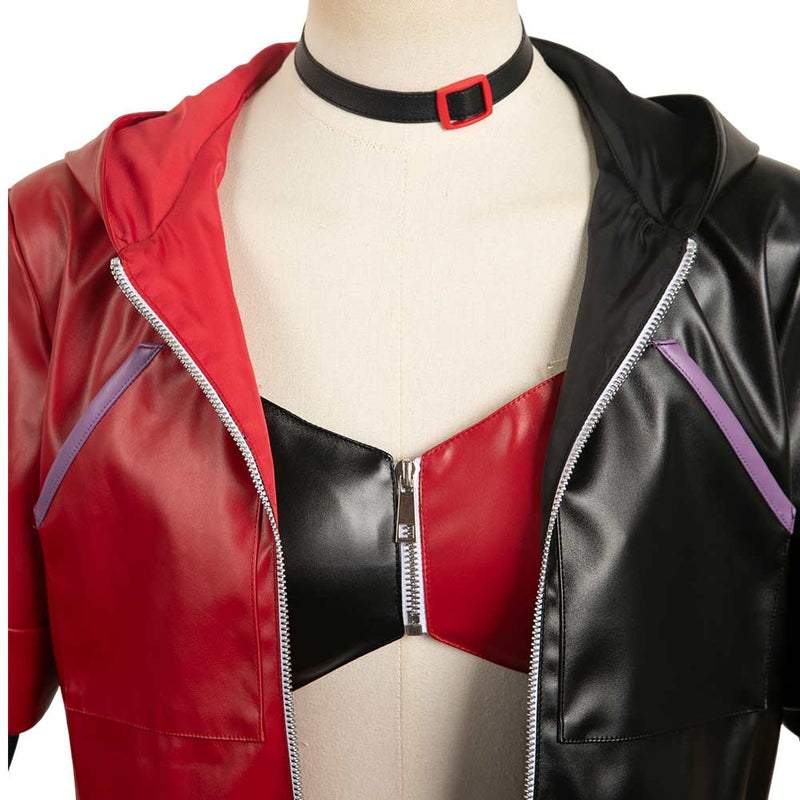 Suicide Squad Isekai 2024 TV Harley Quinn Women Black And Red Full Set Outfit Cosplay Costume