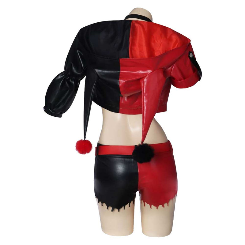 Suicide Squad Isekai 2024 TV Harley Quinn Women Red And Black Suit Cosplay Costume