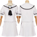 Summer Pockets Shiroha Naruse Women White Dress Carnival Halloween Cosplay Costume