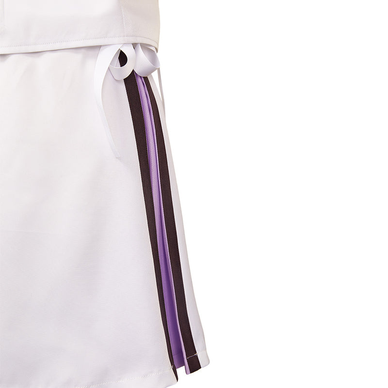 Summer Pockets Shiroha Naruse Women White Dress Carnival Halloween Cosplay Costume