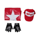 Tekken Terry Bogard Red Coat Gloves Hat Set Carnival Halloween Cosplay Costume