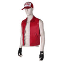 Tekken Terry Bogard Red Coat Gloves Hat Set Carnival Halloween Cosplay Costume