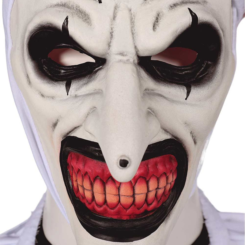 Terrifier 3 (2024) Movie Art the Clown Black And White Jumpsuit With Mask Full Set Cosplay Costume