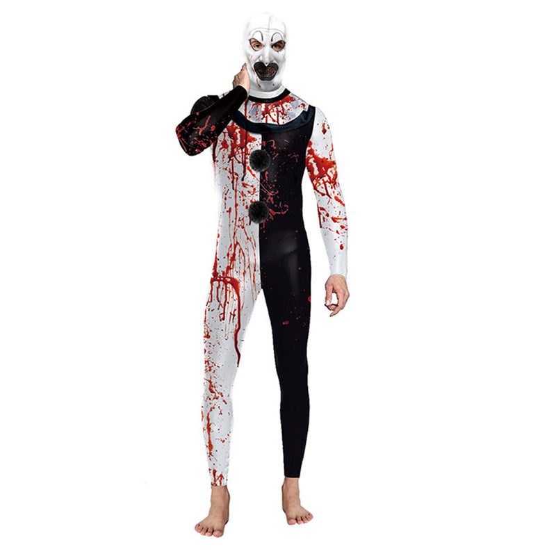 Terrifier 3 (2024) Movie Art the Clown Bloody Jumpsuit Party Carnival Halloween Cosplay Costume