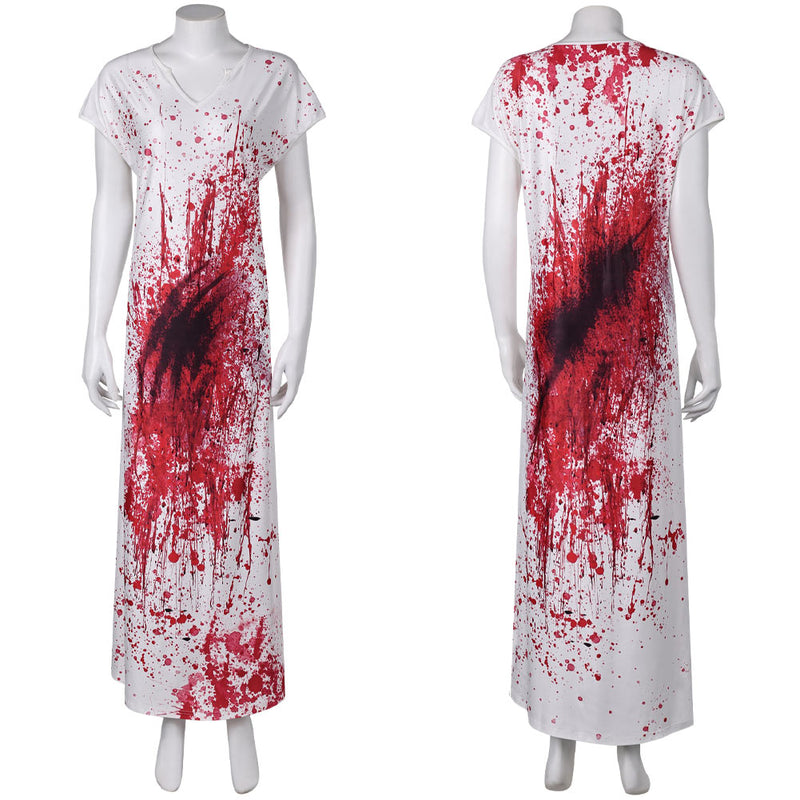 Terrifier 3 (2024) Women Bloodstained Robe Party Carnival Halloween Cosplay Costume