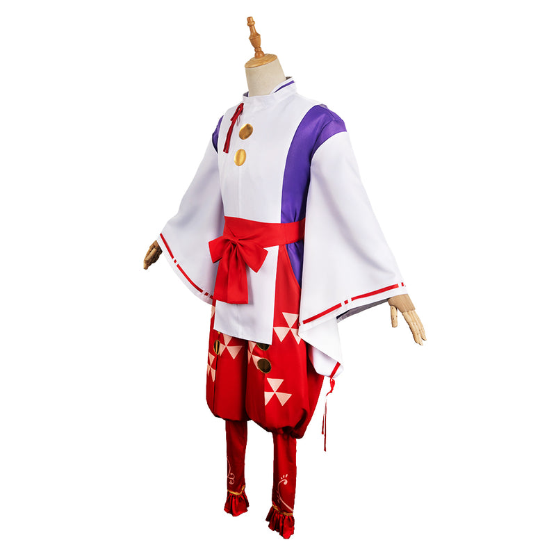 The Elusive Samurai Anime Tokiyuki Hojo Red Outfit Party Carnival Halloween Cosplay Costume