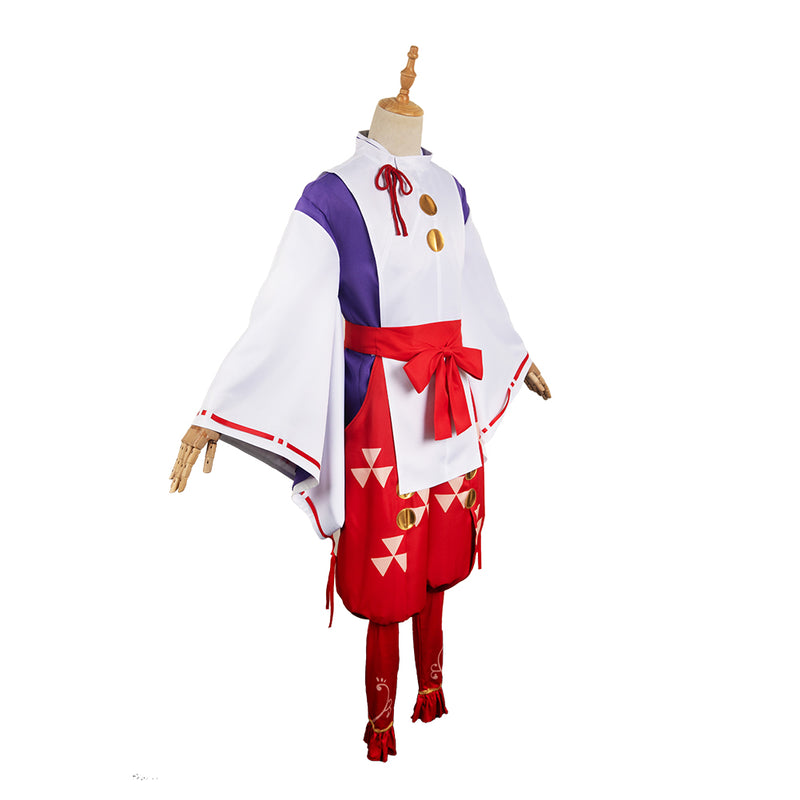 The Elusive Samurai Anime Tokiyuki Hojo Red Outfit Party Carnival Halloween Cosplay Costume