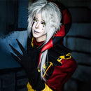 The Freak Circus Pierrot Red Clown Outfit Men Halloween Carnival Party Cosplay Costume