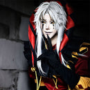 The Freak Circus Pierrot Red Clown Outfit Men Halloween Carnival Party Cosplay Costume