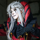 The Freak Circus Pierrot Red Clown Outfit Men Halloween Carnival Party Cosplay Costume