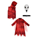The Ghost Face Kids Children Red Outfit Carnival Halloween Cosplay Costume