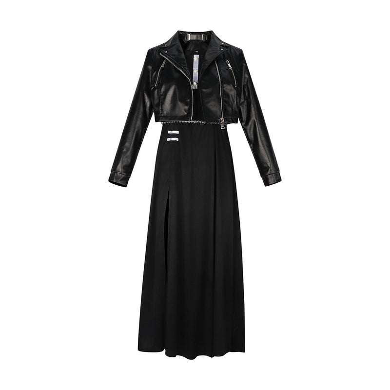 navy blue dress for baby girl Bat Sleeve Cut Out Ruched Velvet Irregular Halloween Dress In BLACK main image 1