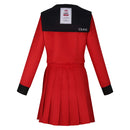 The Hundred Line: Last Defense Academy Kako Tsukumo Women Red JK Dress Cosplay Costume