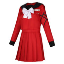The Hundred Line: Last Defense Academy Kako Tsukumo Women Red JK Dress Cosplay Costume