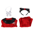 The Hundred Line: Last Defense Academy Kako Tsukumo Women Red JK Dress Cosplay Costume