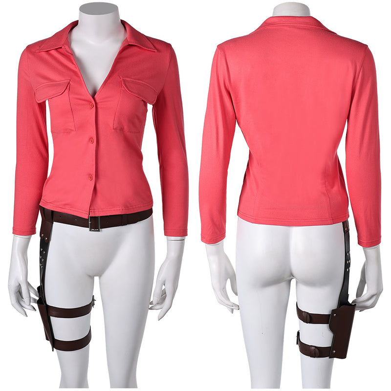 The Last of Us Ellie Women Red Shirt Set Carnival Halloween Cosplay Costume