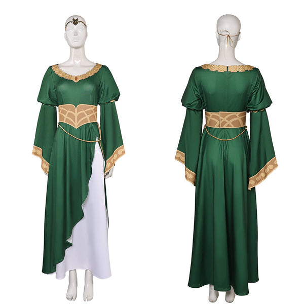 The Lord Of The Rings 2024 Hera Women Green Dress Carnival Halloween Cosplay Costume