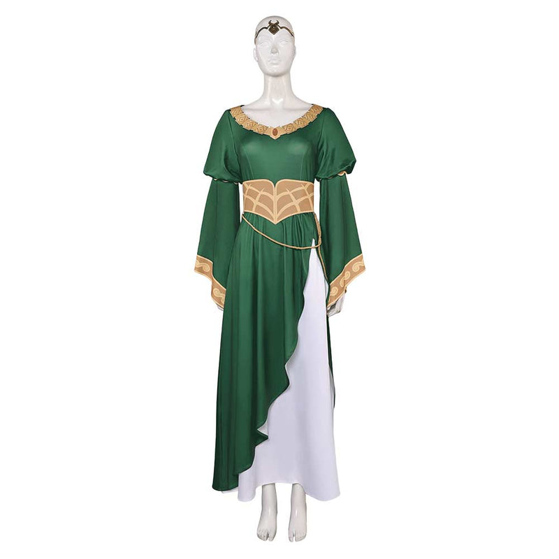 The Lord Of The Rings 2024 Hera Women Green Dress Carnival Halloween Cosplay Costume