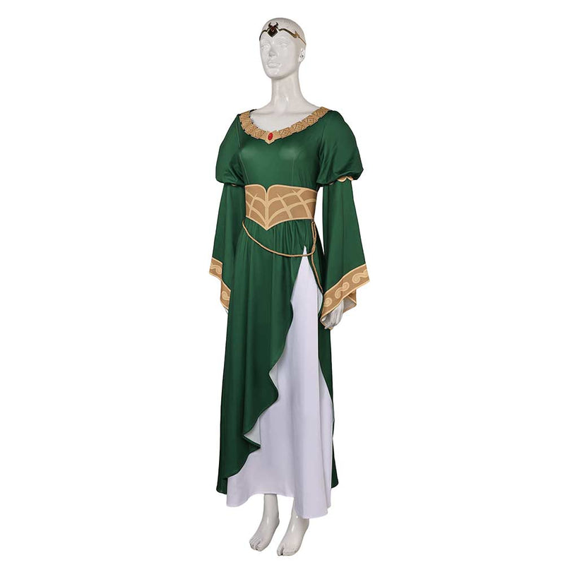 The Lord Of The Rings 2024 Hera Women Green Dress Carnival Halloween Cosplay Costume