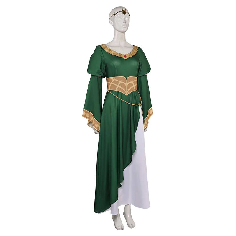 The Lord Of The Rings 2024 Hera Women Green Dress Carnival Halloween Cosplay Costume