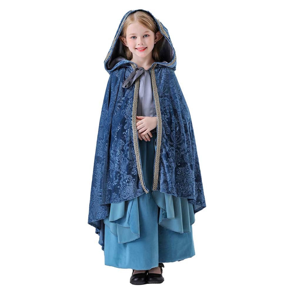 The Lord Of The Rings Arwen Kids Children Blue Dress Carnival Halloween  Cosplay Costume