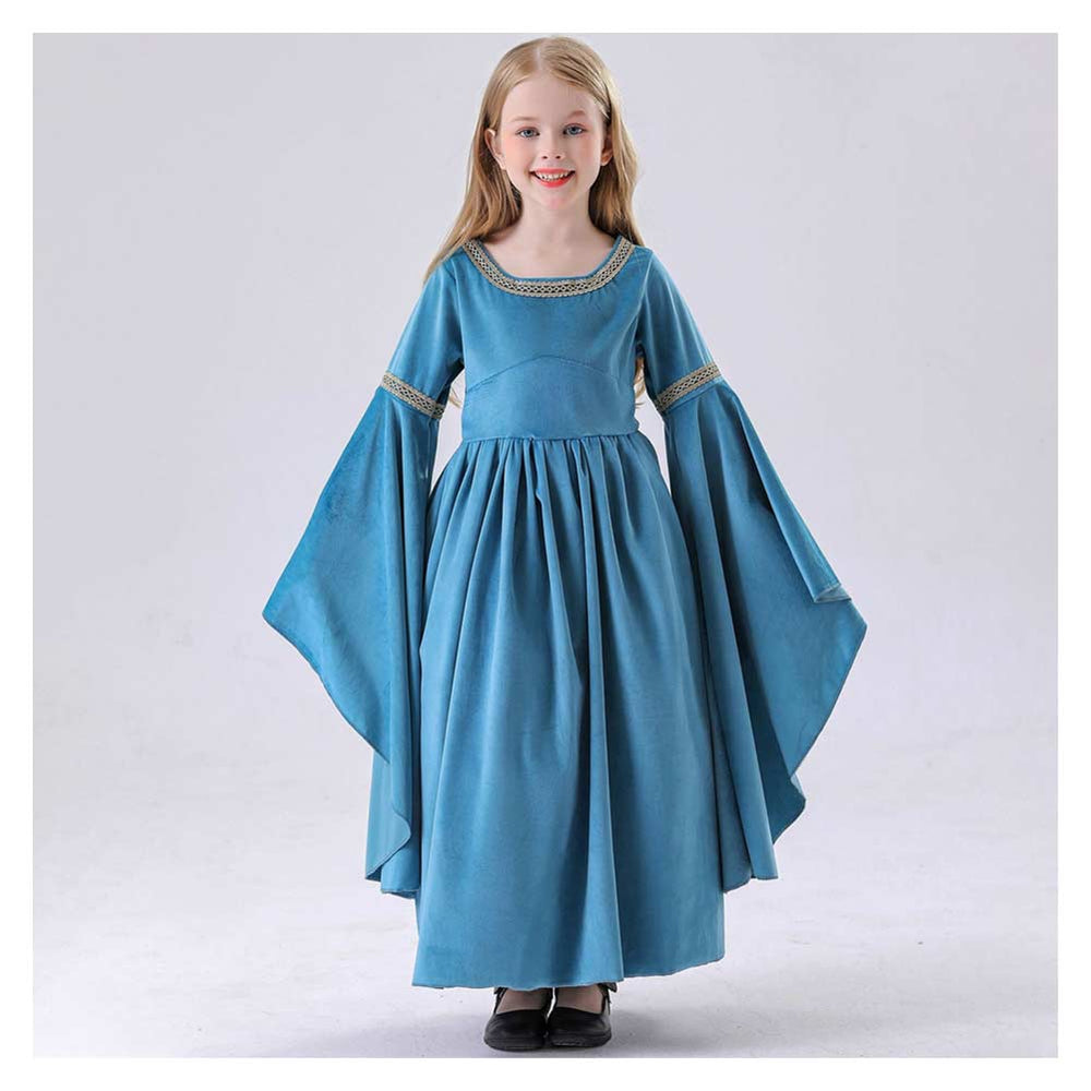 The Lord Of The Rings Arwen Kids Children Blue Dress Carnival Halloween Cosplay Costume The Lord Of The Rings Arwen Kids Children Blue Dress Carnival Halloween Cosplay Costume