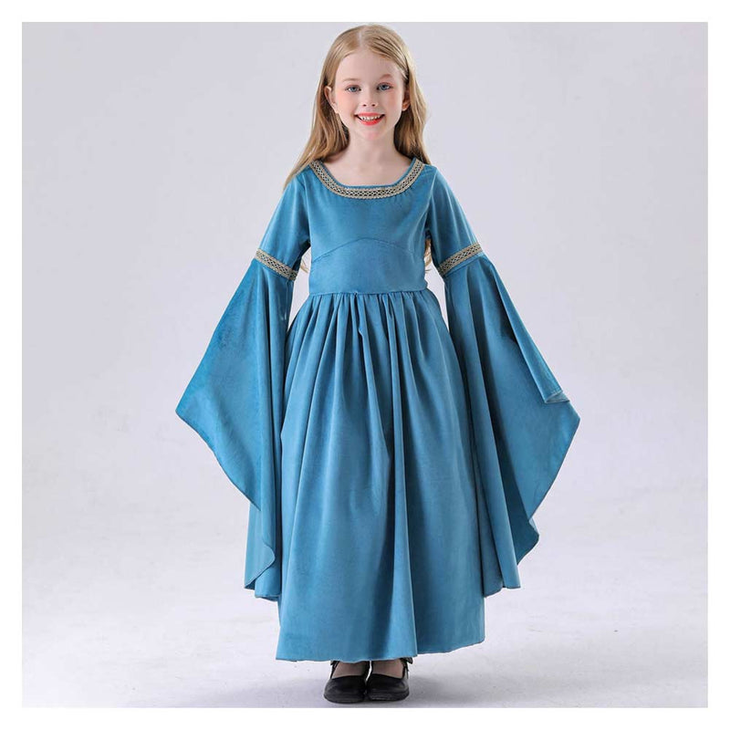 The Lord Of The Rings Arwen Kids Children Blue Dress Carnival Halloween Cosplay Costume The Lord Of The Rings Arwen Kids Children Blue Dress Carnival Halloween Cosplay Costume