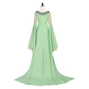 The Lord Of The Rings Arwen Women Green Dress Carnival Halloween Cosplay Costume