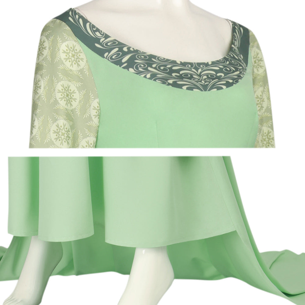 The Lord Of The Rings Arwen Women Green Dress Carnival Halloween Cosplay Costume